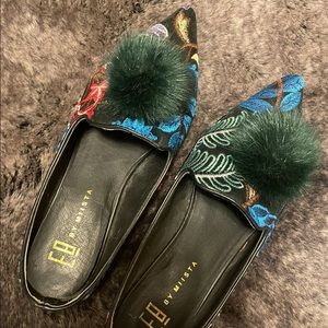 E8 - Miista - Poppy Green Embroidery